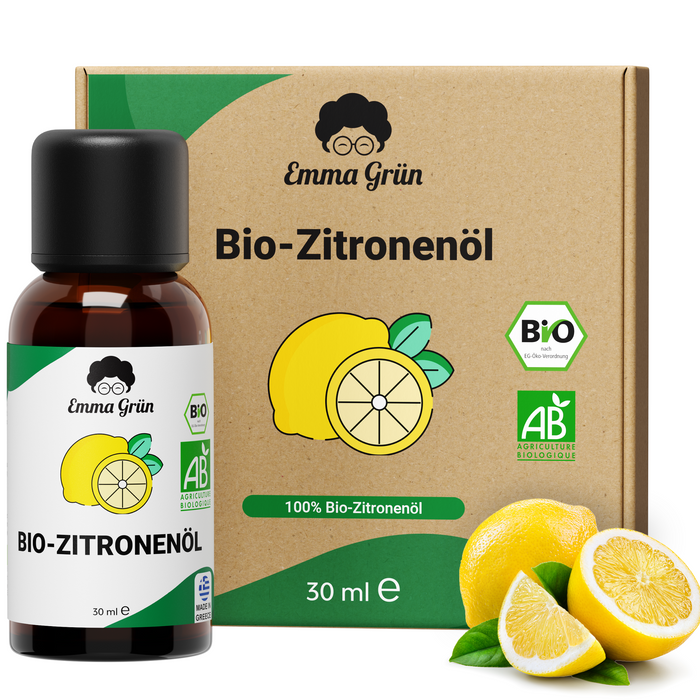 Bio-Zitronenöl 30ml, hochkonzentriert, zertifiziert als Lebensmittel